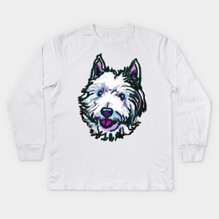 The happy Westie Love of My Life ! Kids Long Sleeve T-Shirt